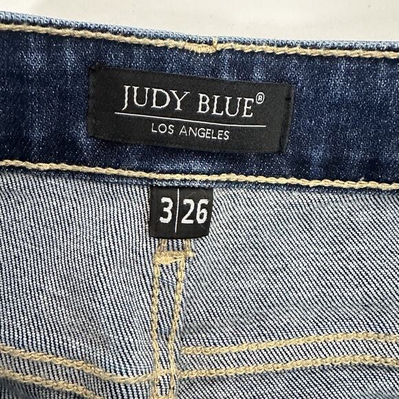 Judy Blue Jeans Womens 26 Blue Boyfriend High Rise Stretch Casual Minimalist - Picture 7 of 16